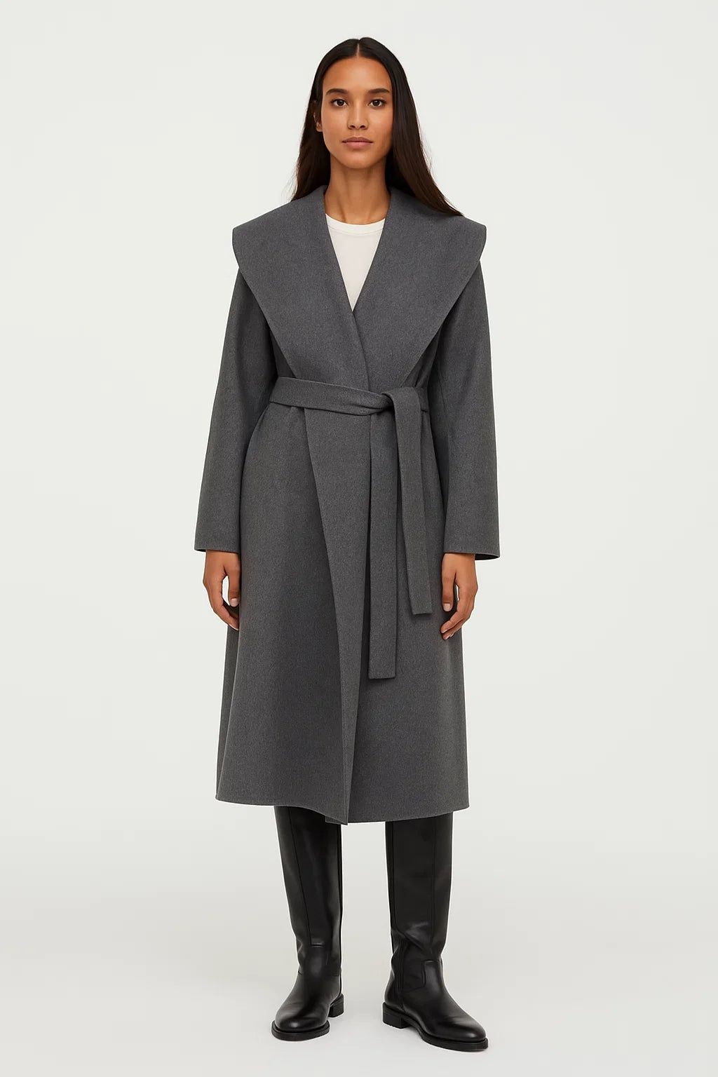 Veste Femme | Laine Et Polyester | Col Montant Et Style Épuré Pour Hiver Moderne