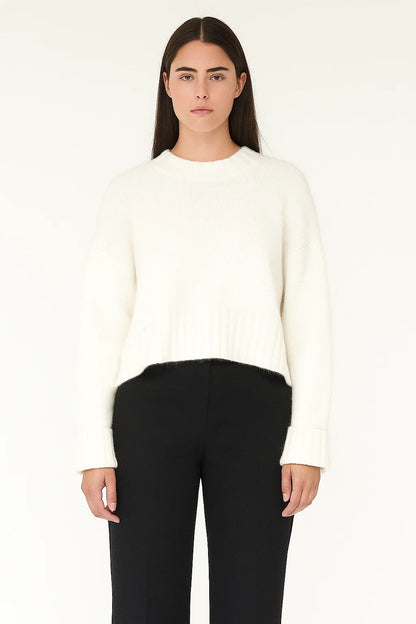 Pull Femme | Coton Et Acrylique | Coupe Ample Et Finitions Côtelées Pour Confort Quotidien