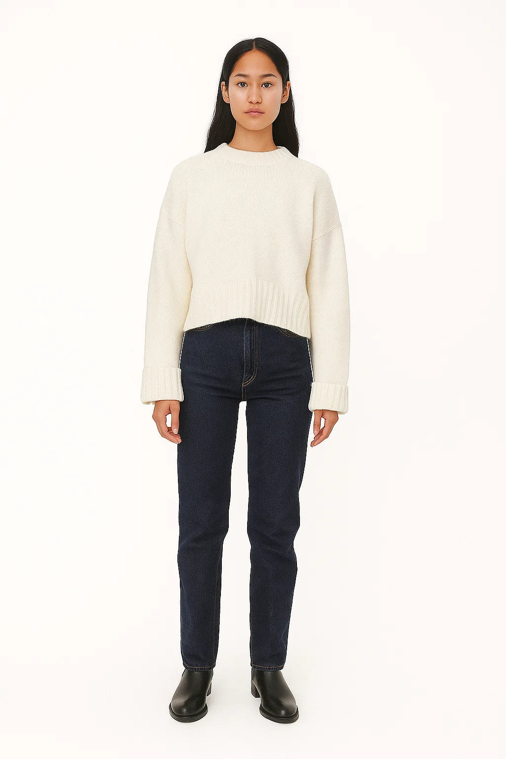 Pull Femme | Coton Et Acrylique | Coupe Ample Et Finitions Côtelées Pour Confort Quotidien