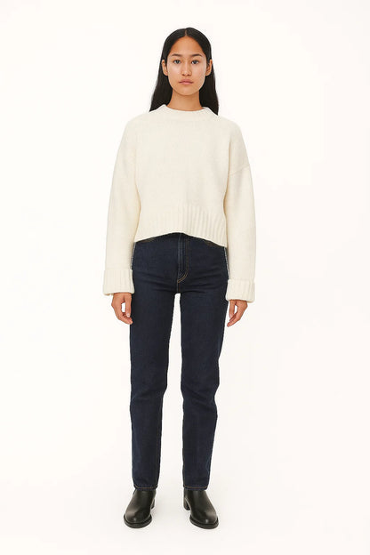 Pull Femme | Coton Et Acrylique | Coupe Ample Et Finitions Côtelées Pour Confort Quotidien