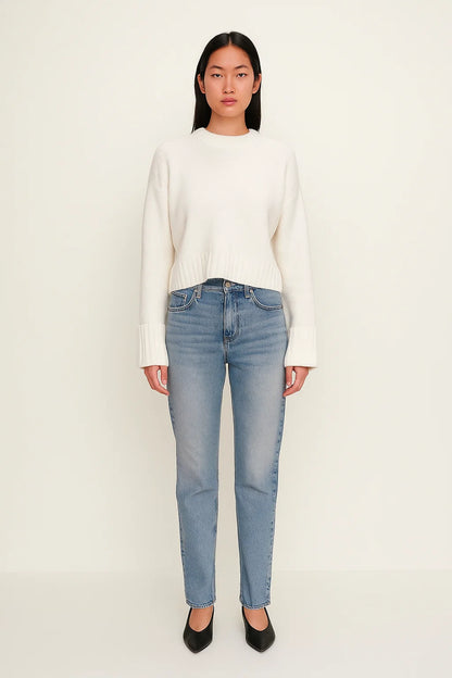 Pull Femme | Coton Et Acrylique | Coupe Ample Et Finitions Côtelées Pour Confort Quotidien