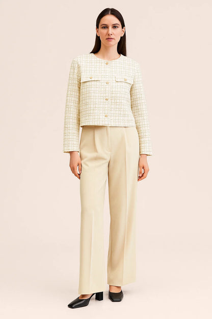 Veste Femme Tweed | Élégante Et Texturée | Idéale Pour Un Look Raffiné Et Décontracté