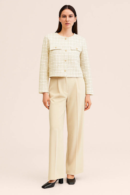 Veste Femme Tweed | Élégante Et Texturée | Idéale Pour Un Look Raffiné Et Décontracté