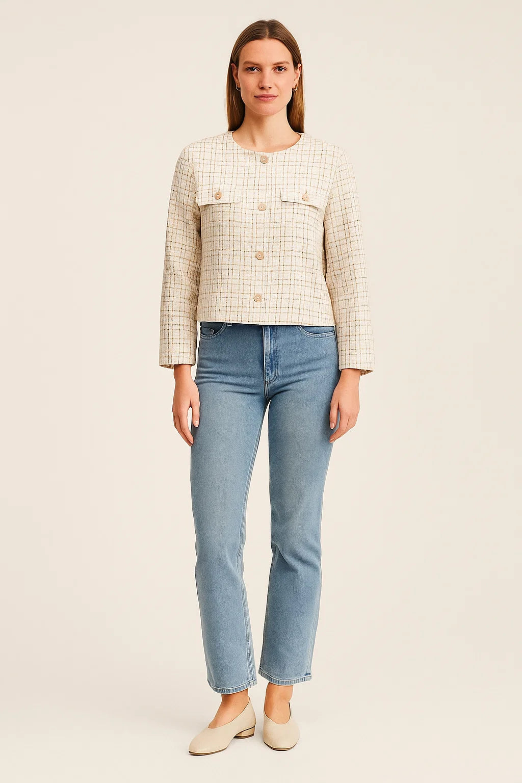 Veste Femme Tweed | Élégante Et Texturée | Idéale Pour Un Look Raffiné Et Décontracté