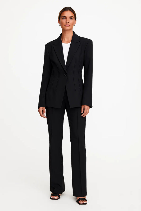 Blazer Femme | Coupe Ajustée | Tissu Stretch Confortable | Idéal Pour Le Bureau Ou Un Look Élégant