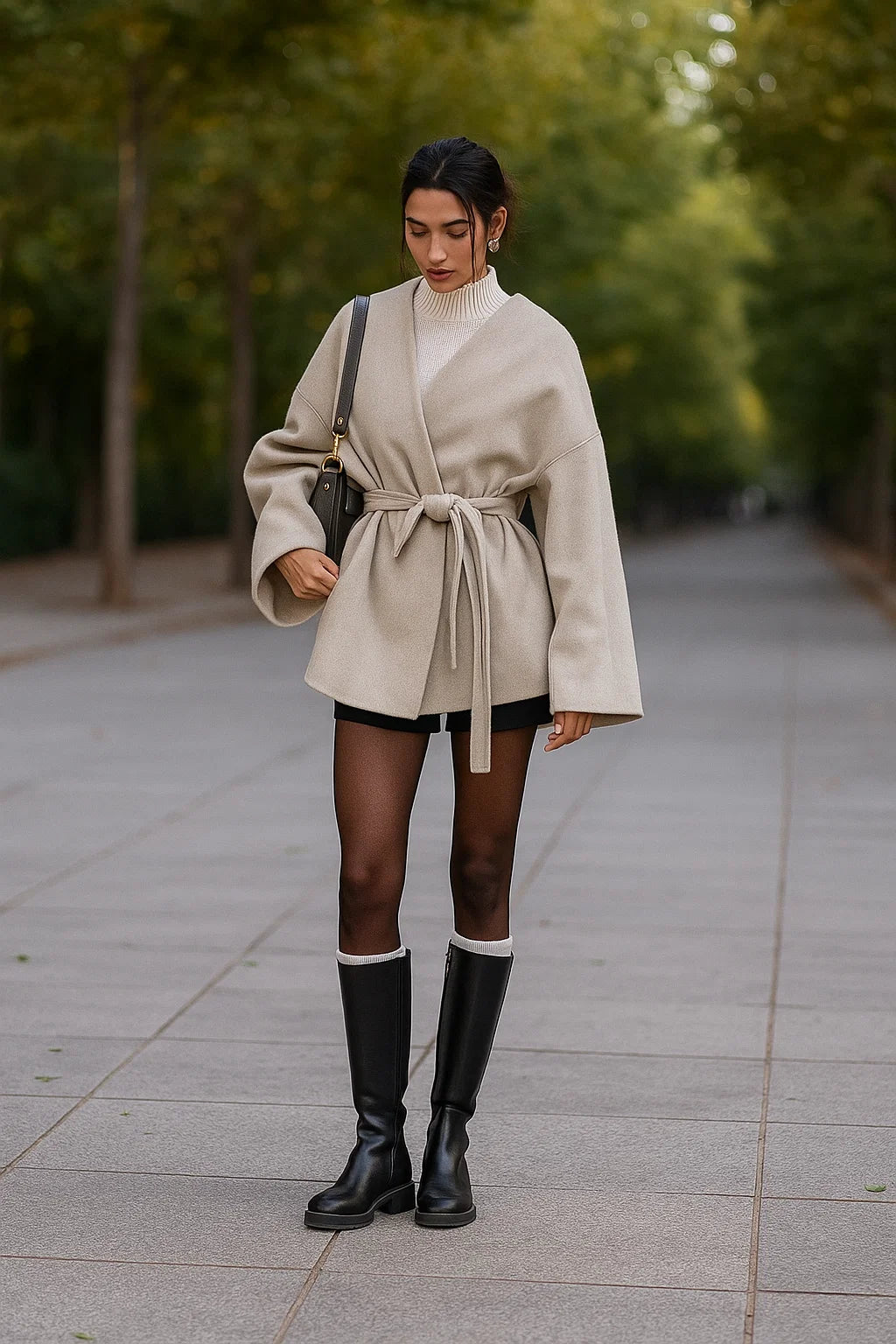 Veste Femme | Coupe Oversize Ceinturée | Élégante Et Moderne Pour La Mi-Saison