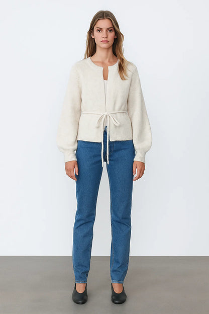 Cardigan Femme | Tricot Ceinturé | Idéal Pour l’Automne Et l’Hiver