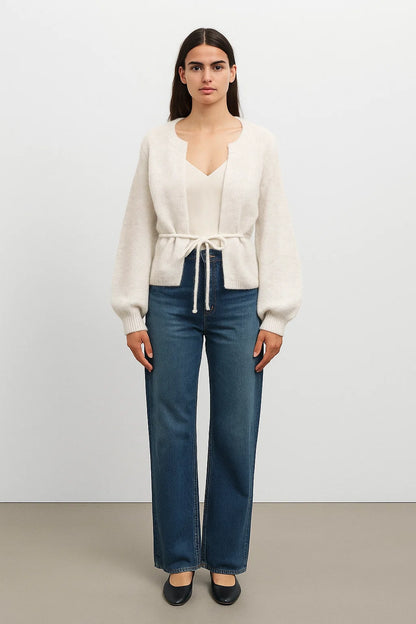 Cardigan Femme | Tricot Ceinturé | Idéal Pour l’Automne Et l’Hiver