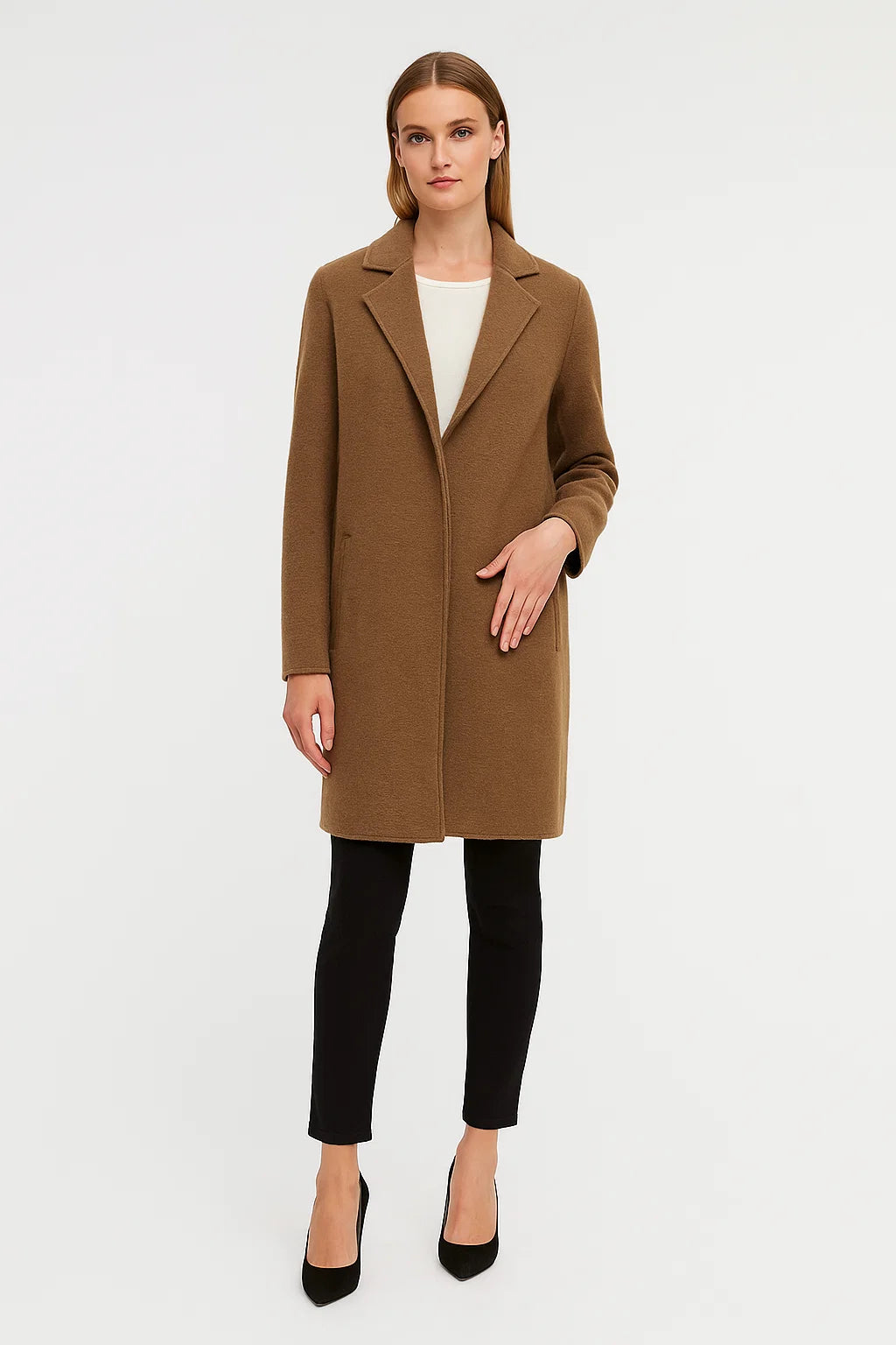 Manteau Long | En Laine Mélangée | Idéal Pour L’hiver Et L’automne
