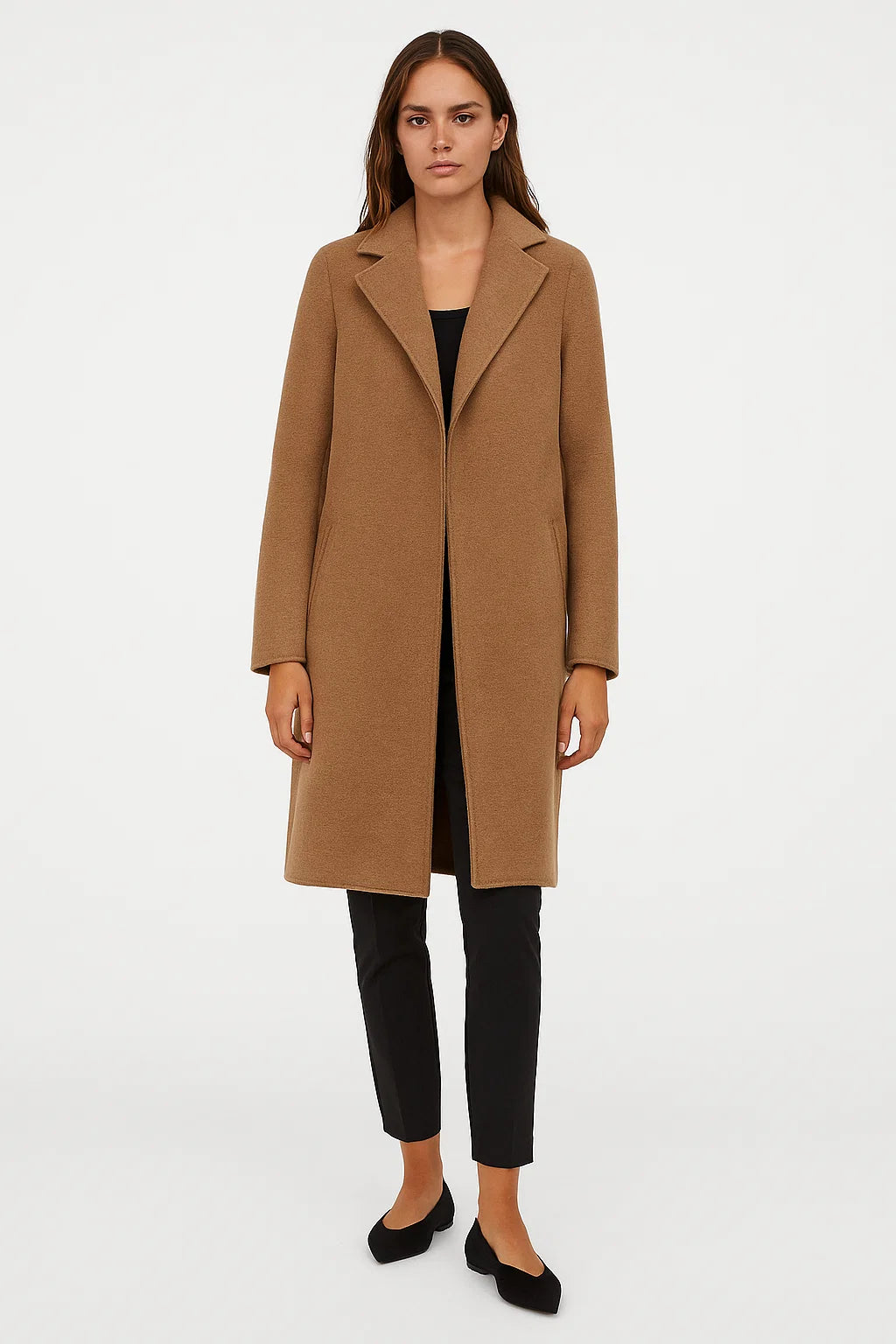 Manteau Long | En Laine Mélangée | Idéal Pour L’hiver Et L’automne
