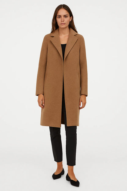 Manteau Long | En Laine Mélangée | Idéal Pour L’hiver Et L’automne