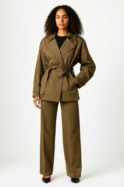 Trench Court | En Coton Stretch | Idéal Pour Le Bureau Ou Les Sorties En Ville