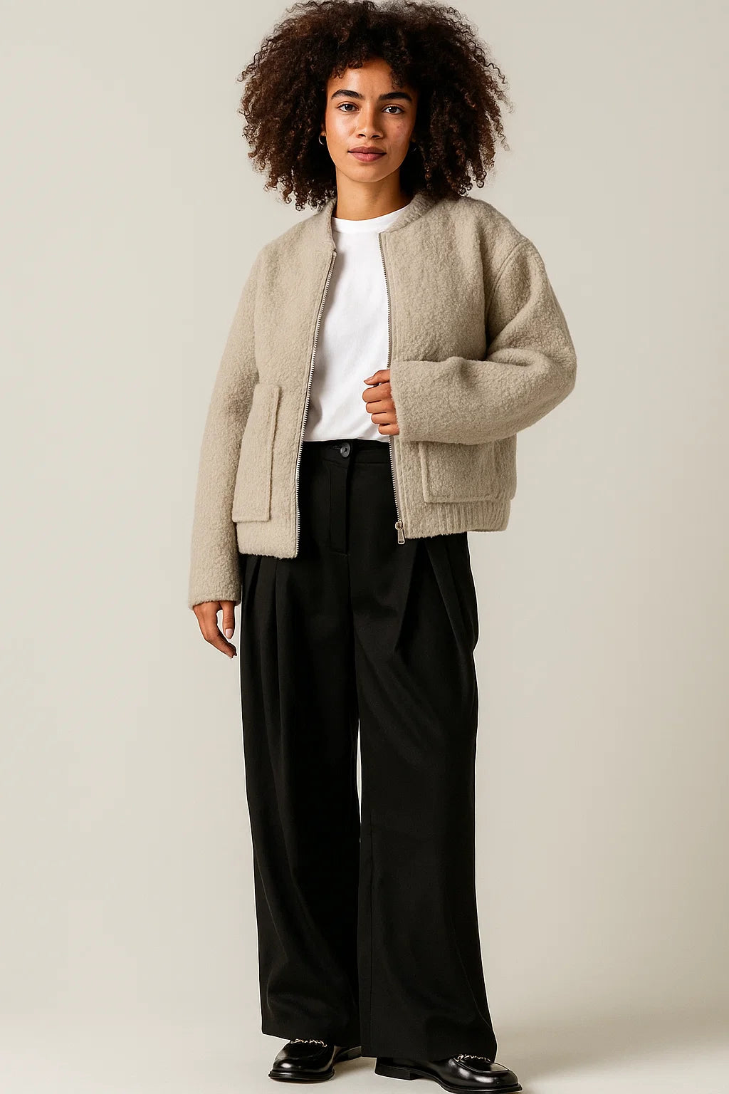 Veste Chaude | Effet Mouton | Idéale Pour L’hiver Et L’automne