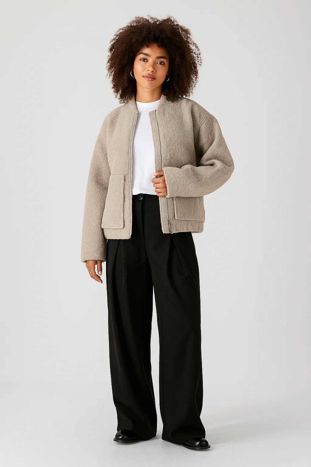 Veste Chaude | Effet Mouton | Idéale Pour L’hiver Et L’automne