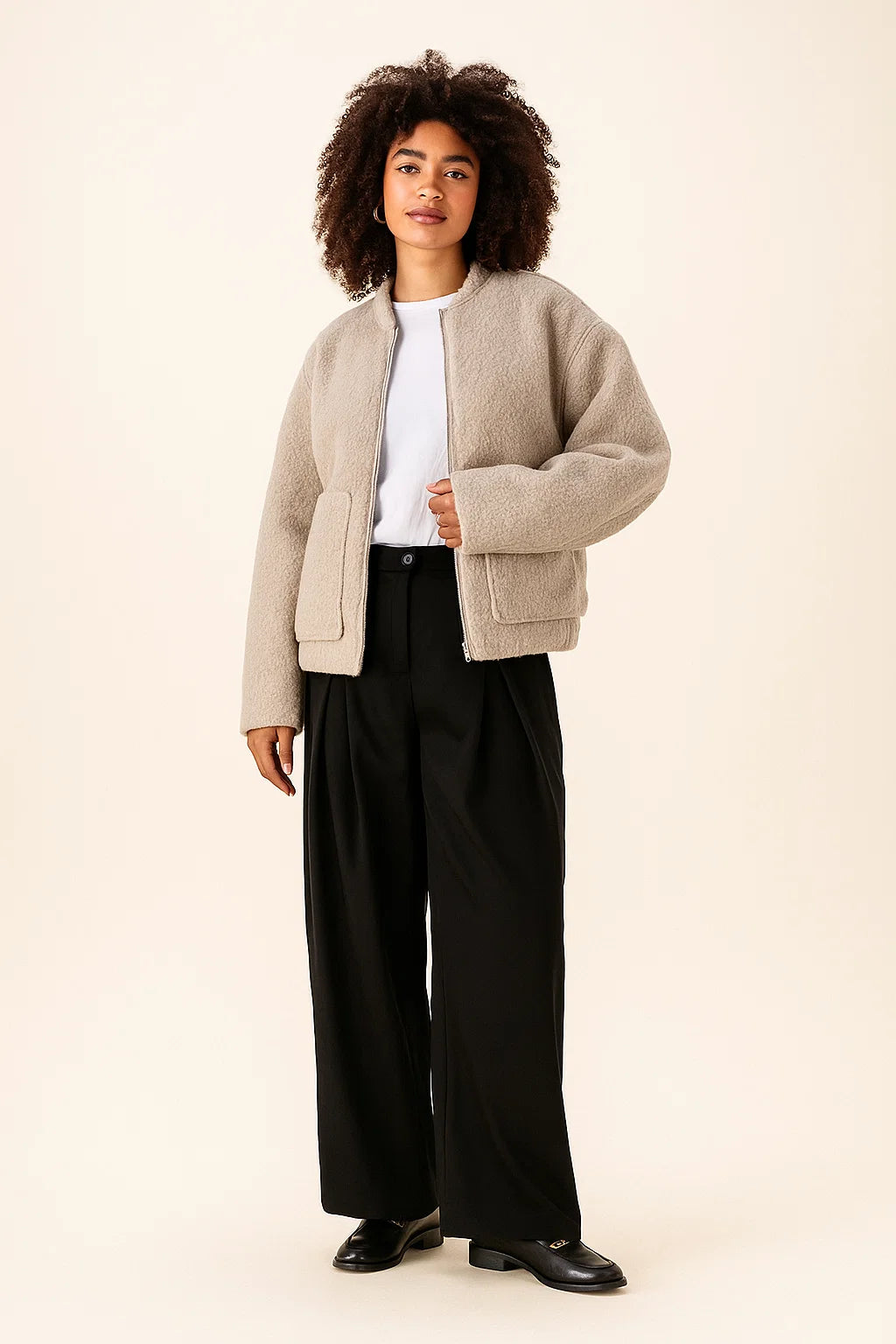 Veste Chaude | Effet Mouton | Idéale Pour L’hiver Et L’automne