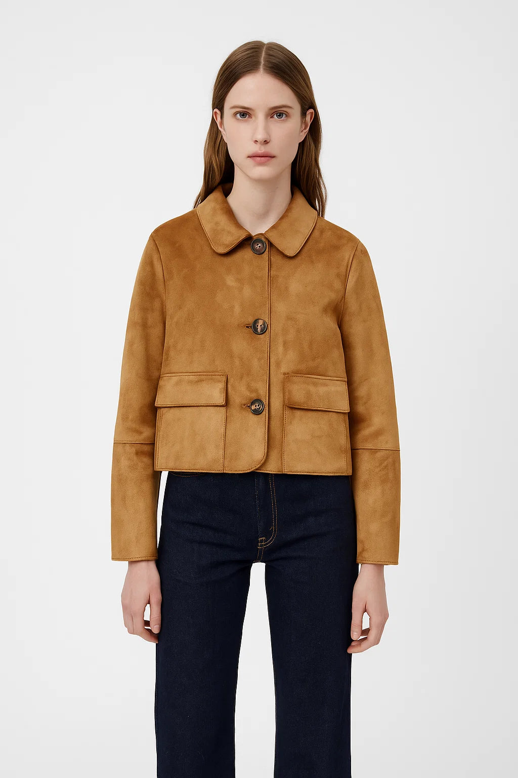 Veste Courte | Effet Suédine | Parfaite Pour Un Look Vintage Et Tendance