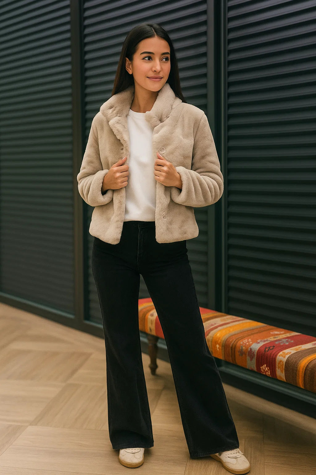 Veste En Fausse Fourrure | Douce Et Élégante | Parfaite Pour L’hiver Ou Une Soirée Chic