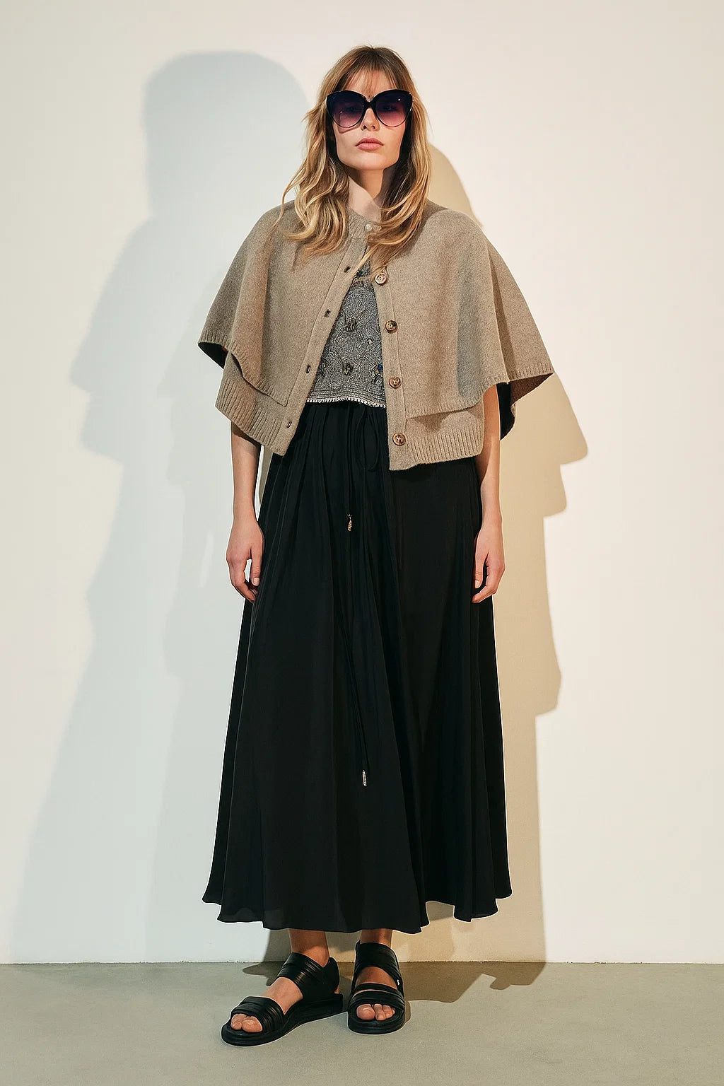 Cape Maille Femme | Élégante Et Chaude | Idéale Pour Les Looks D’Automne Et D’Hiver