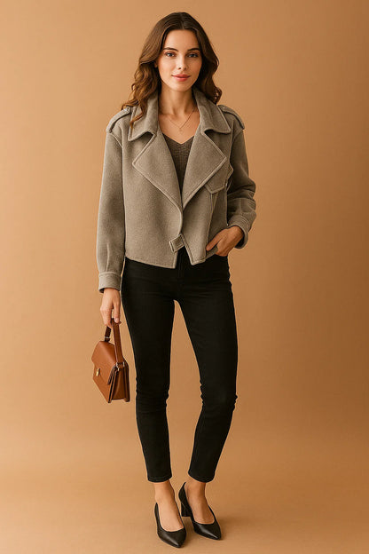 Veste Courte Femme | Tissu Doux Et Luxueux | Parfaite Pour L’Automne Et L’Hiver