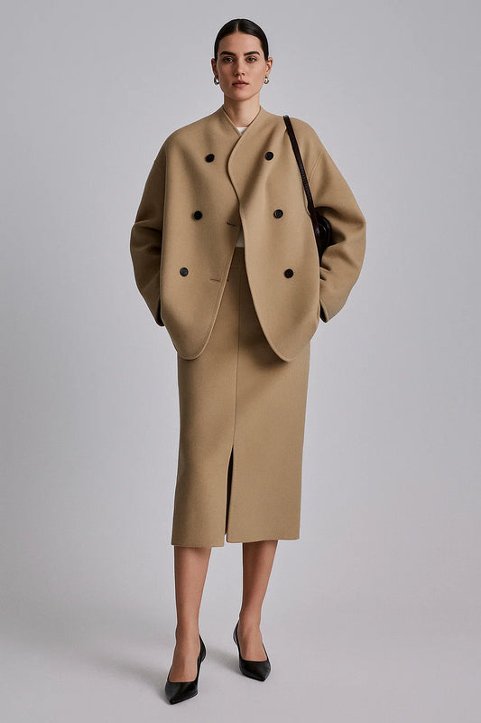 Veste Oversize Femme | Coupe Avant-Gardiste Et Élégante | Parfaite Pour Un Look Minimaliste En Hiver