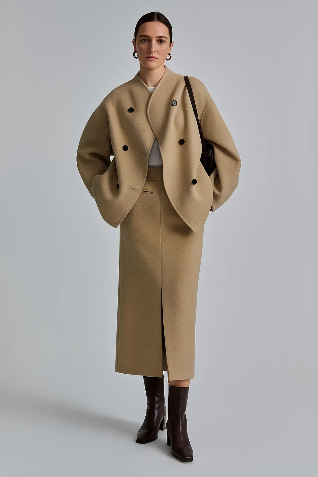 Veste Oversize Femme | Coupe Avant-Gardiste Et Élégante | Parfaite Pour Un Look Minimaliste En Hiver