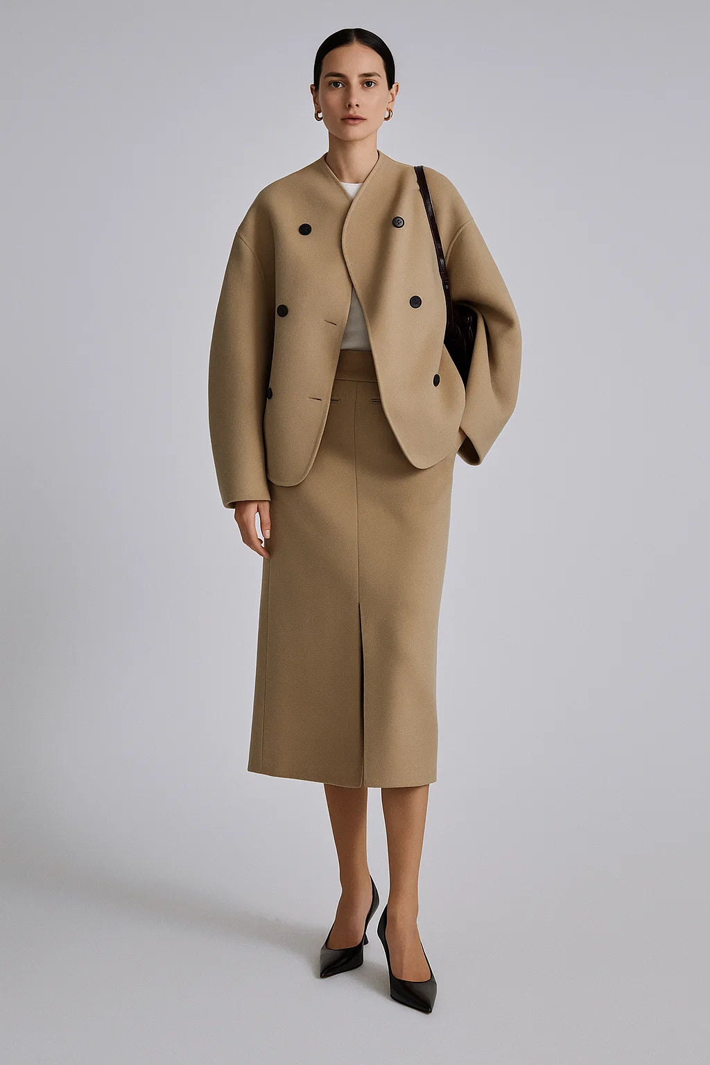 Veste Oversize Femme | Coupe Avant-Gardiste Et Élégante | Parfaite Pour Un Look Minimaliste En Hiver