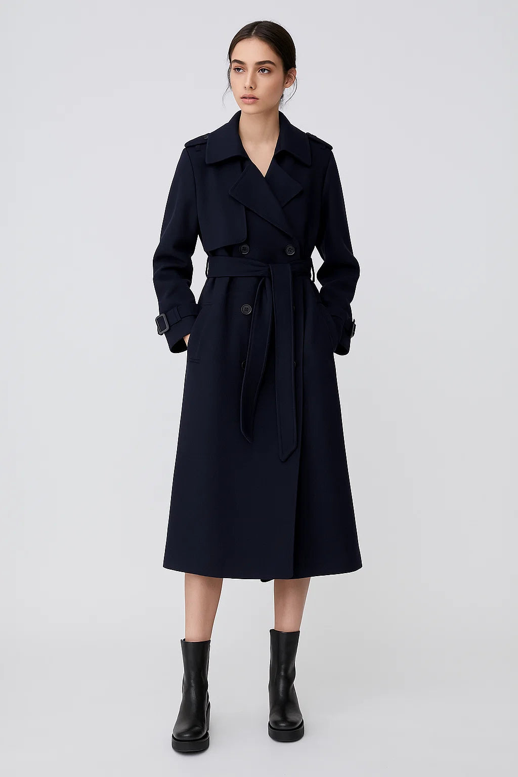 Trench Long Femme | Élégant Et Structuré | Parfait Pour Un Look Audacieux En Mi-Saison