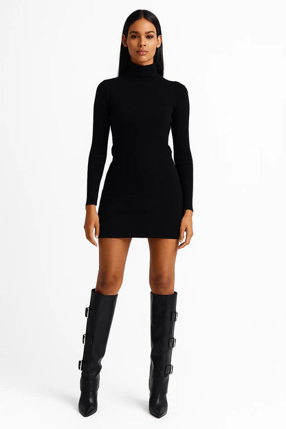 Bottes Hautes Femme | Cuir Végan Avec Boucles | Idéales Pour Un Look Structuré Et Tendance En Hiver