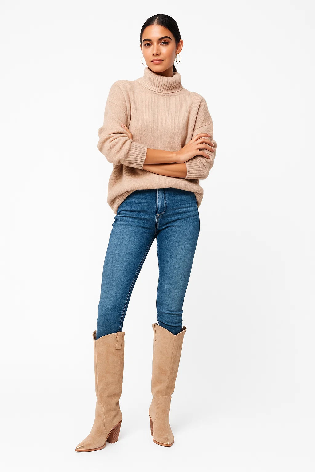 Bottes Western Femme | Talon Épais Et Embout Métallique | Style Cowgirl Chic Pour L’Hiver