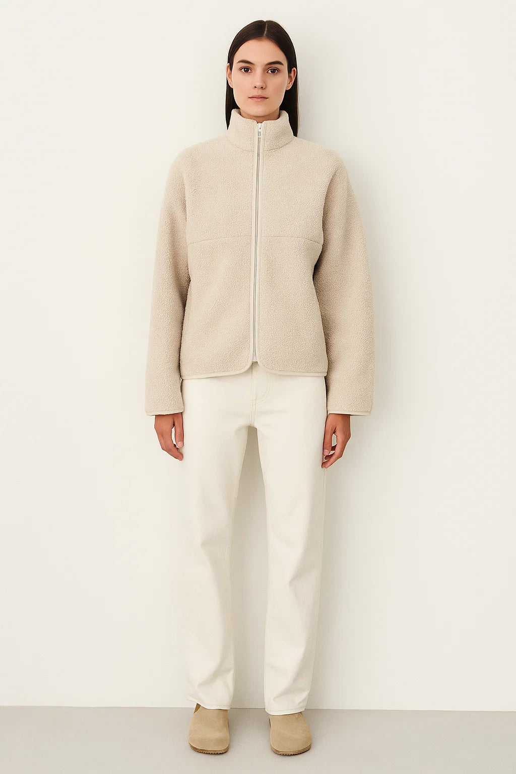 Veste Femme | Sherpa Ultra Douce En Polyester | Parfaite Pour L’Hiver Et Les Looks Décontractés