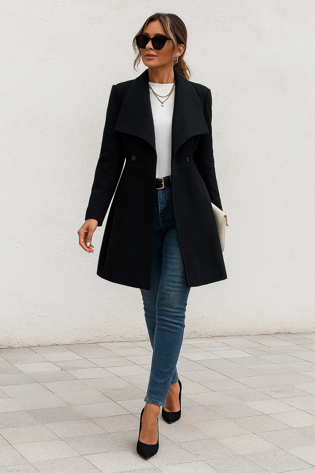 Manteau Court Femme | Laine | Moderne Et Élégant | Pour Le Quotidien En Hiver