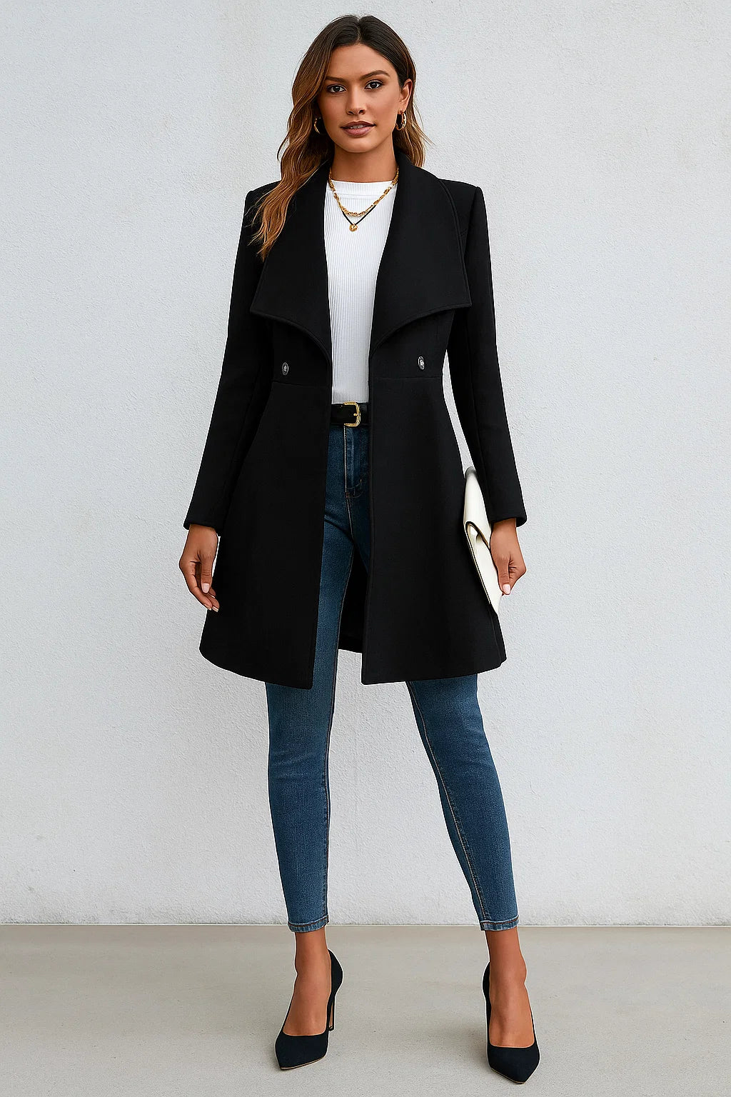 Manteau Court Femme | Laine | Moderne Et Élégant | Pour Le Quotidien En Hiver