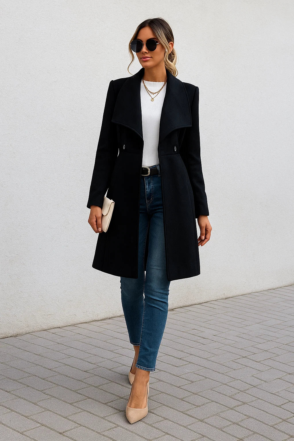 Manteau Court Femme | Laine | Moderne Et Élégant | Pour Le Quotidien En Hiver