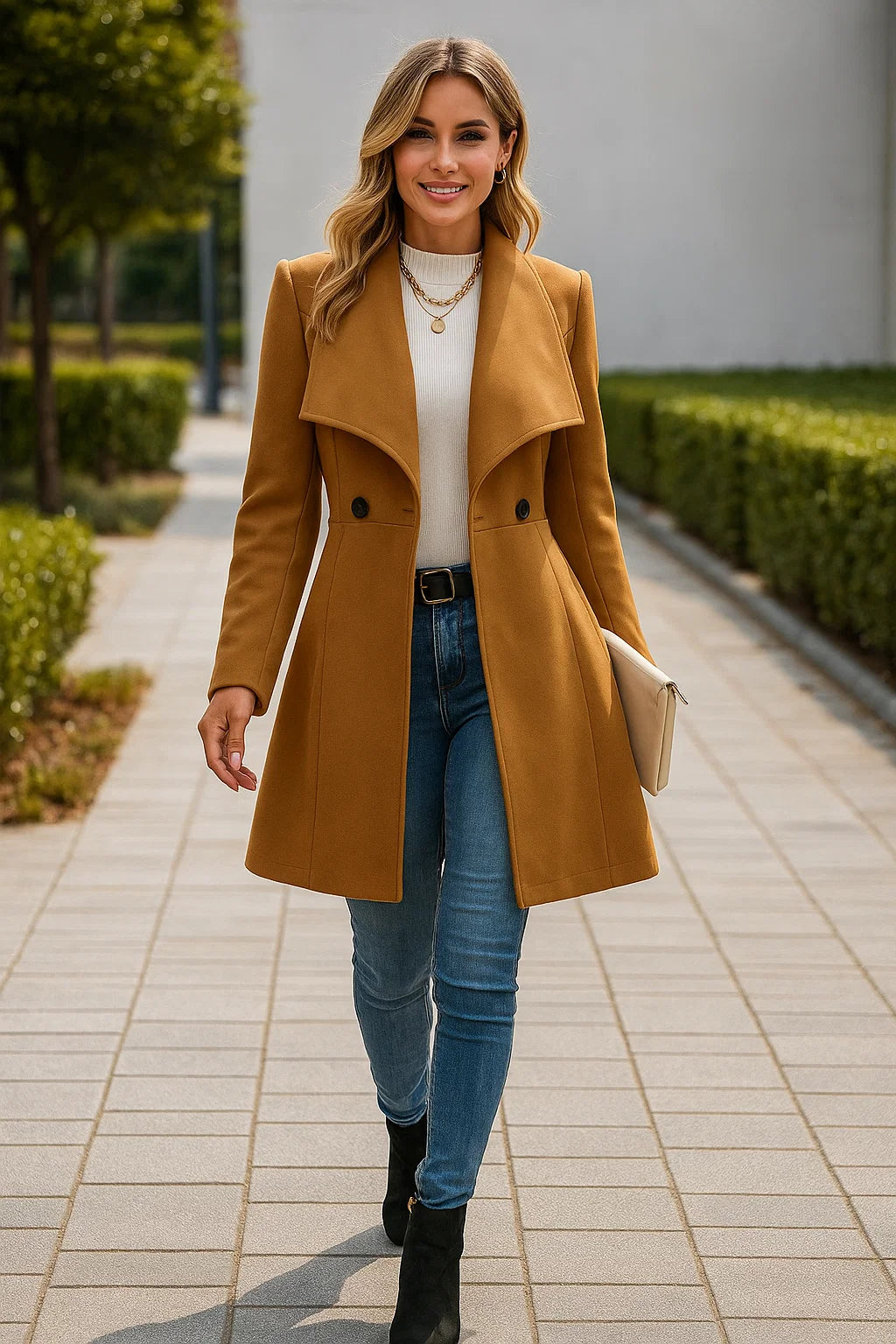 Manteau Court Femme | Laine | Moderne Et Élégant | Pour Le Quotidien En Hiver