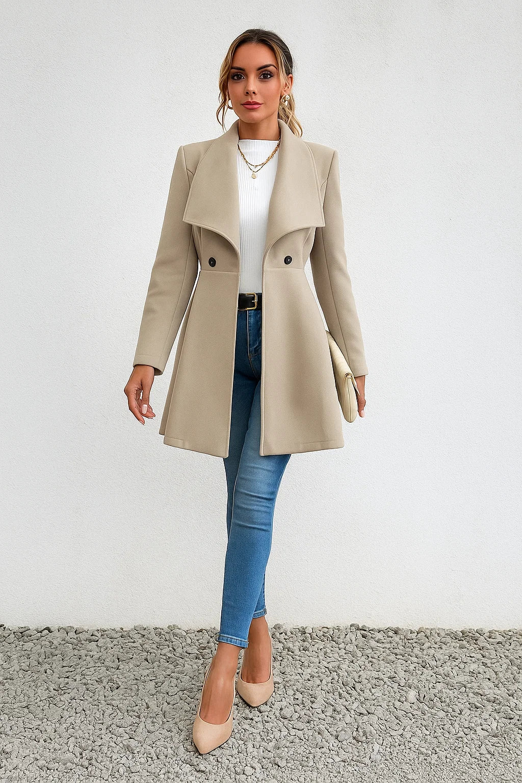 Manteau Court Femme | Laine | Moderne Et Élégant | Pour Le Quotidien En Hiver