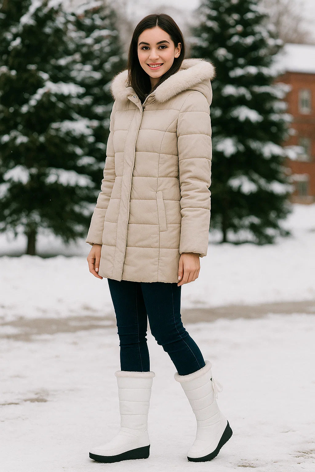 Bottes Femme | Montantes Et Matelassées | Chaudes Et Confortables | Pour L’Hiver Et Les Jours De Neige