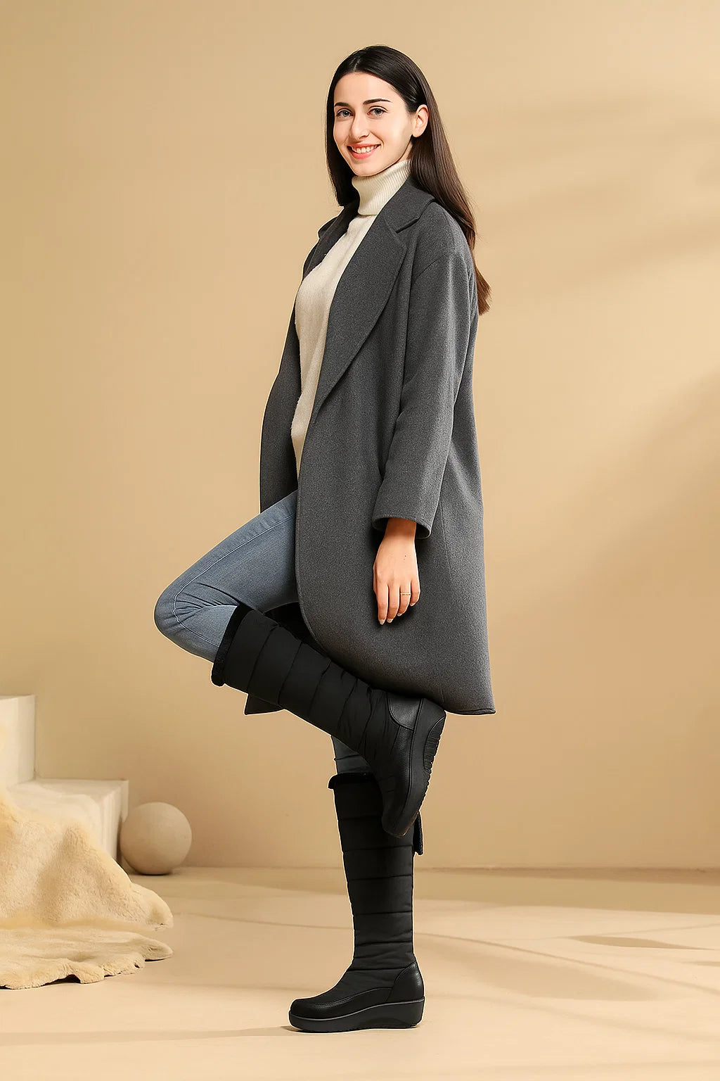 Bottes Femme | Montantes Et Matelassées | Chaudes Et Confortables | Pour L’Hiver Et Les Jours De Neige