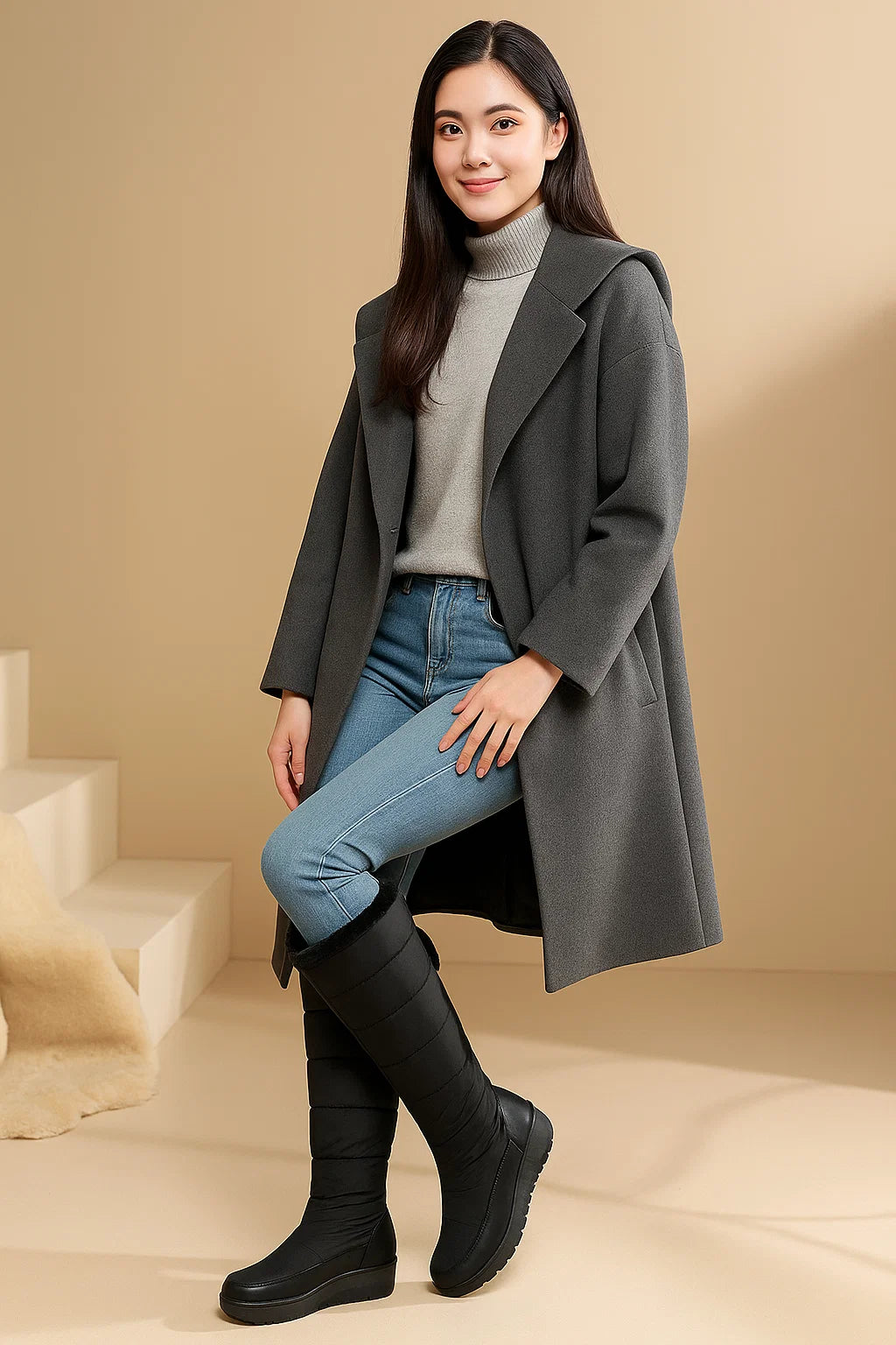 Bottes Femme | Montantes Et Matelassées | Chaudes Et Confortables | Pour L’Hiver Et Les Jours De Neige