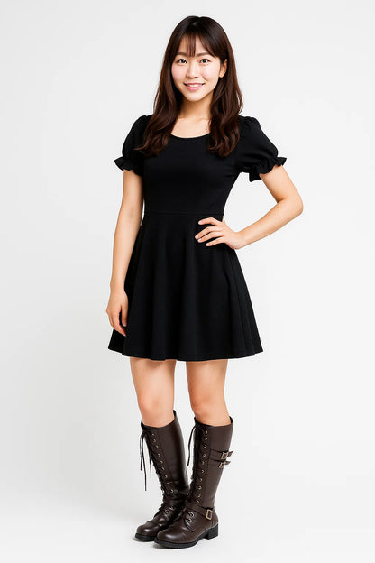 Bottes Hautes Femme | Cuir Synthétique PU | À Lacets Et Boucles | Pour Un Look Audacieux Et Urbain