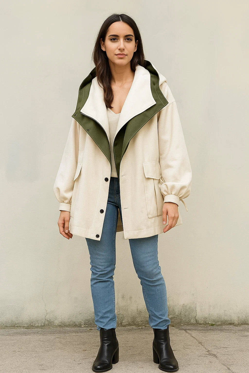 Veste Femme | Bicolore Et Moderne | Parfaite Pour Un Look Audacieux Et Graphique