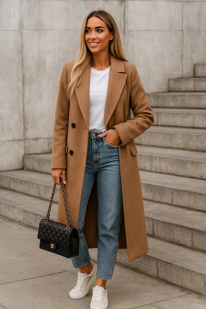 Manteau Femme | Coupe Longue Et Élégante | Idéal Pour L’Automne Et Les Looks Quotidiens