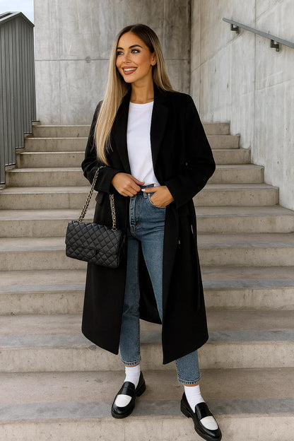 Manteau Femme | Coupe Longue Et Élégante | Idéal Pour L’Automne Et Les Looks Quotidiens