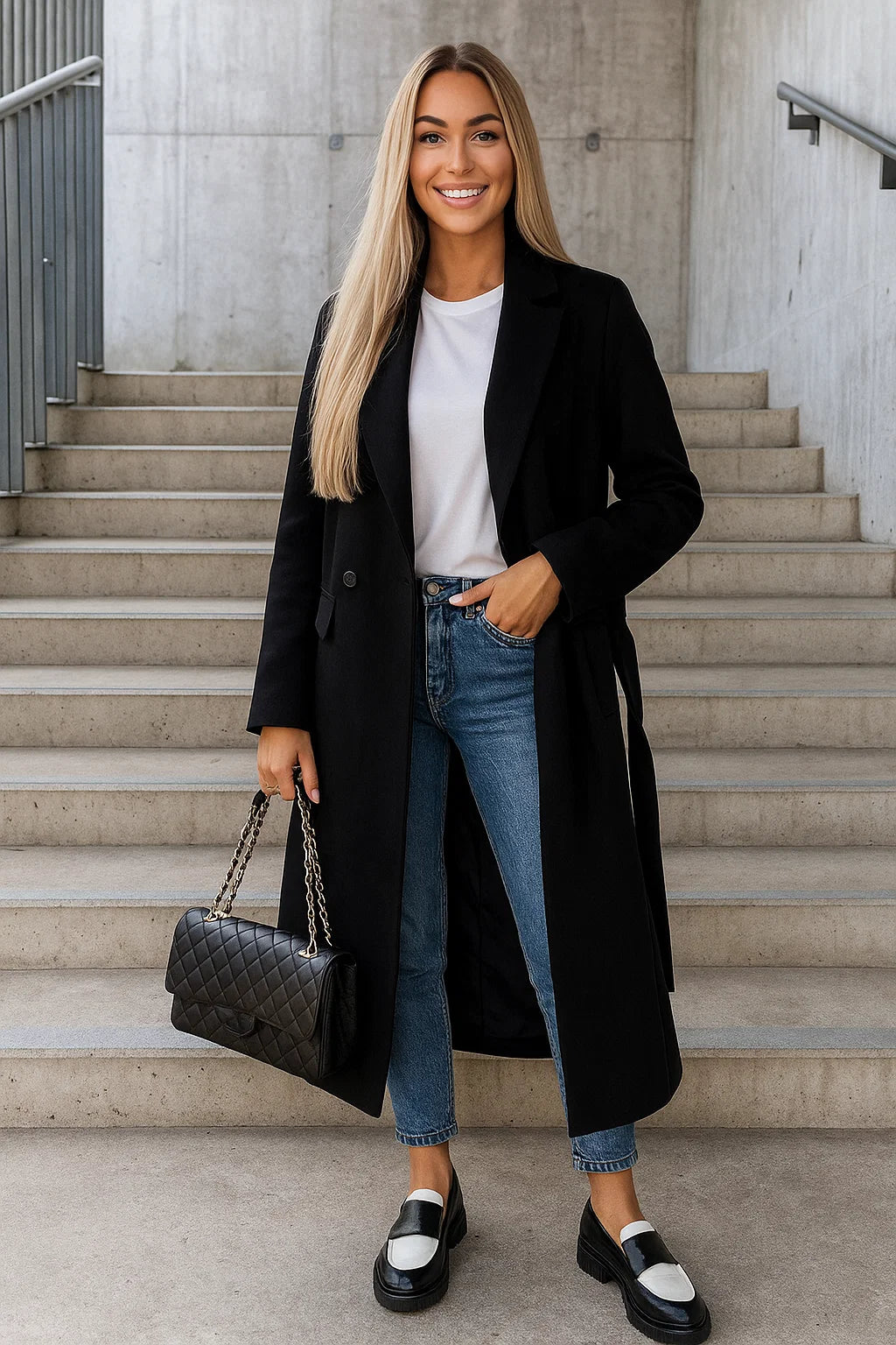 Manteau Femme | Coupe Longue Et Élégante | Idéal Pour L’Automne Et Les Looks Quotidiens