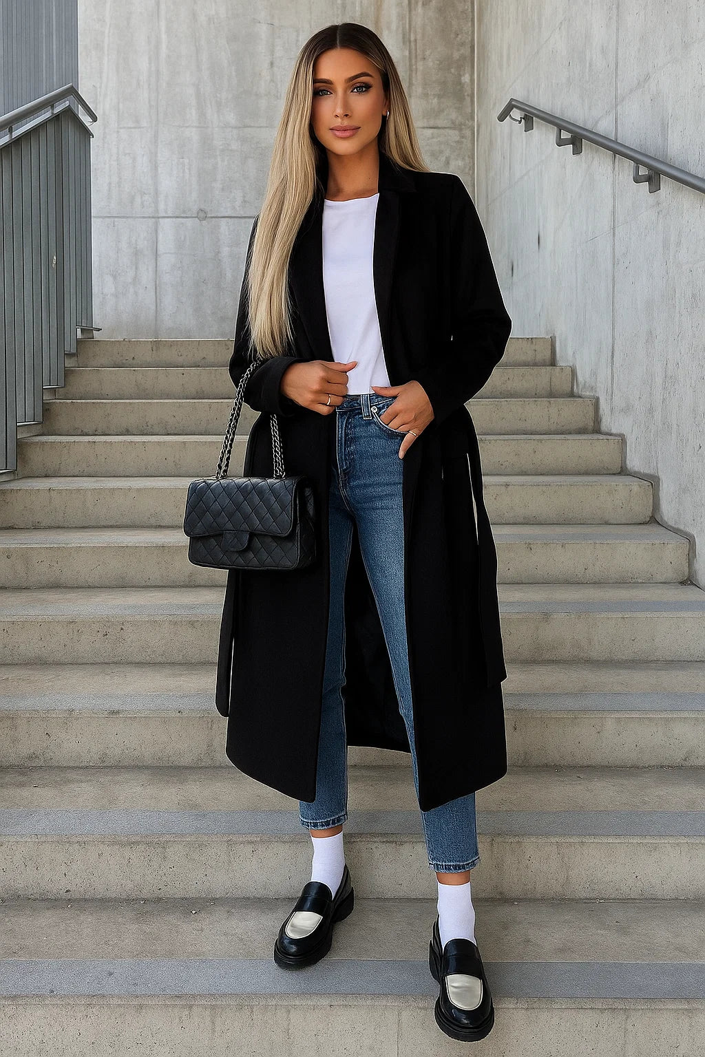 Manteau Femme | Coupe Longue Et Élégante | Idéal Pour L’Automne Et Les Looks Quotidiens