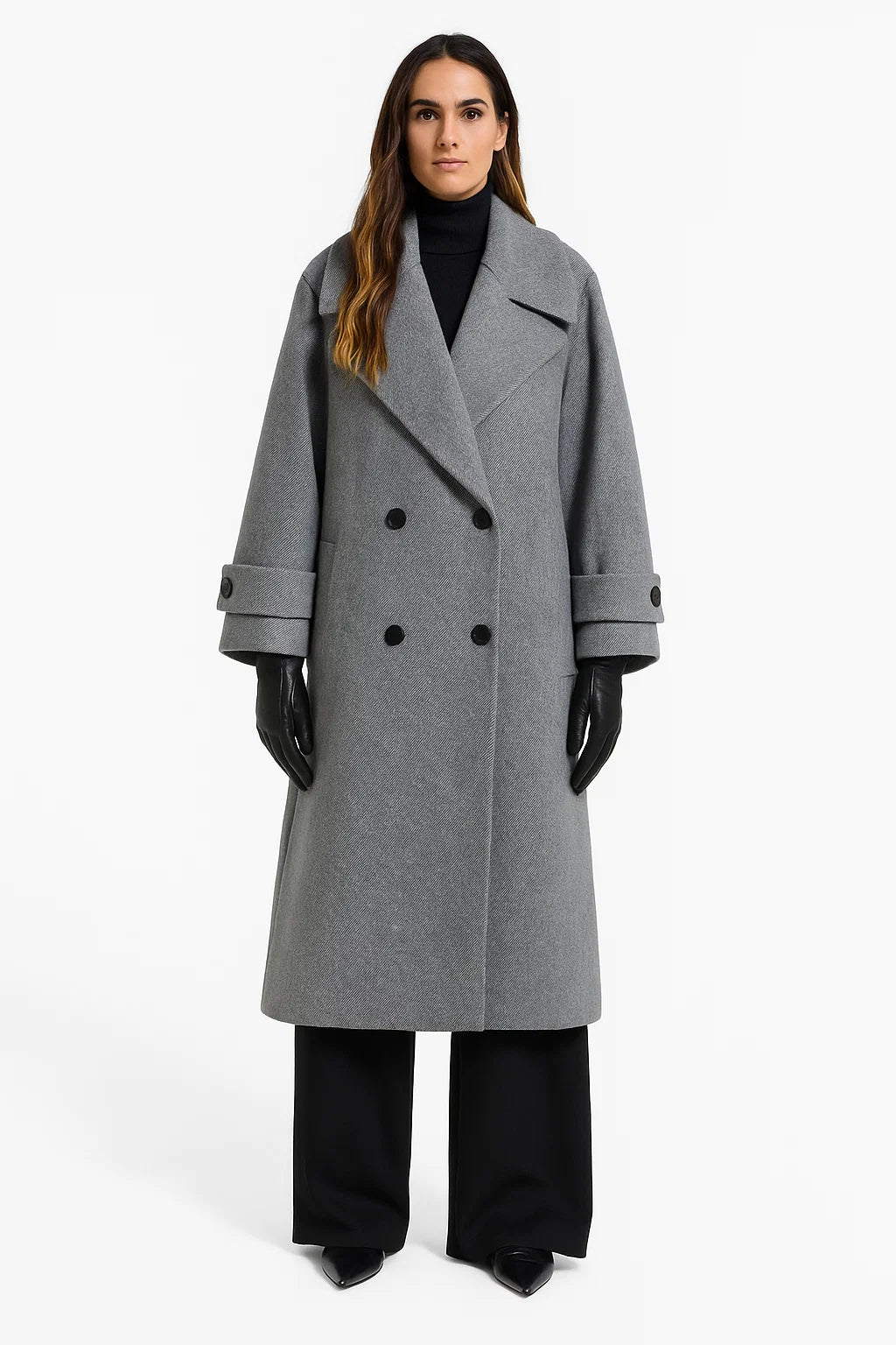 Manteau Femme | Double Boutonnage Et Coupe Oversize | Élégant Et Structuré Pour L’Hiver