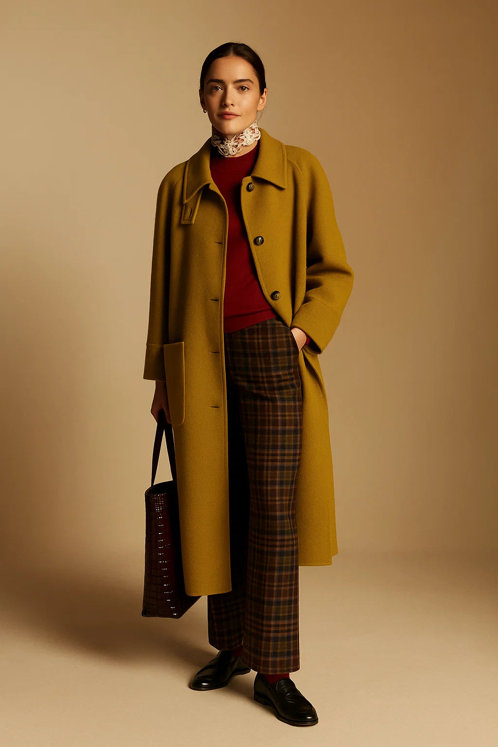 Manteau Femme | Laine Vierge | Long Et Élégant Pour L’Hiver