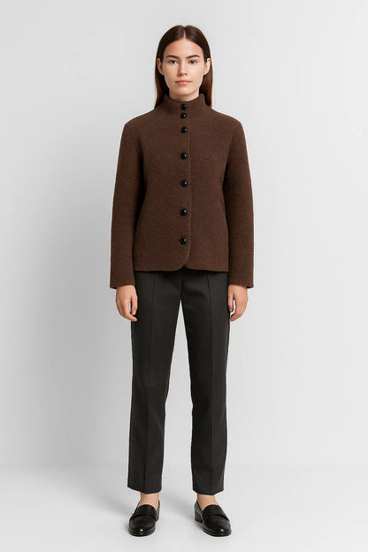 Veste Femme | Laine Et Polyamide | Doublure Coton Et Polyester | Élégante Et Parfaite Pour La Mi-Saison