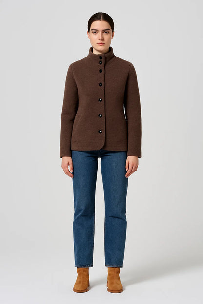 Veste Femme | Laine Et Polyamide | Doublure Coton Et Polyester | Élégante Et Parfaite Pour La Mi-Saison