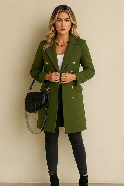 Manteau Long Femme | Laine | Chic Et Tendance | Pour Un Look Urbain En Automne-Hiver