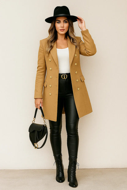 Manteau Long Femme | Laine | Chic Et Tendance | Pour Un Look Urbain En Automne-Hiver
